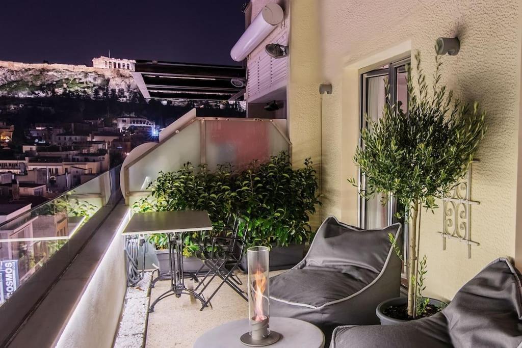 Heated Plunge Pool & Firepit Acropolis Penthouse Apartment Athens Exterior photo